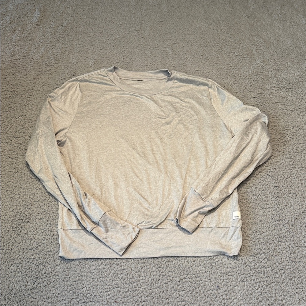 Vuori Heather Gray Long Sleeve Shirt size S
